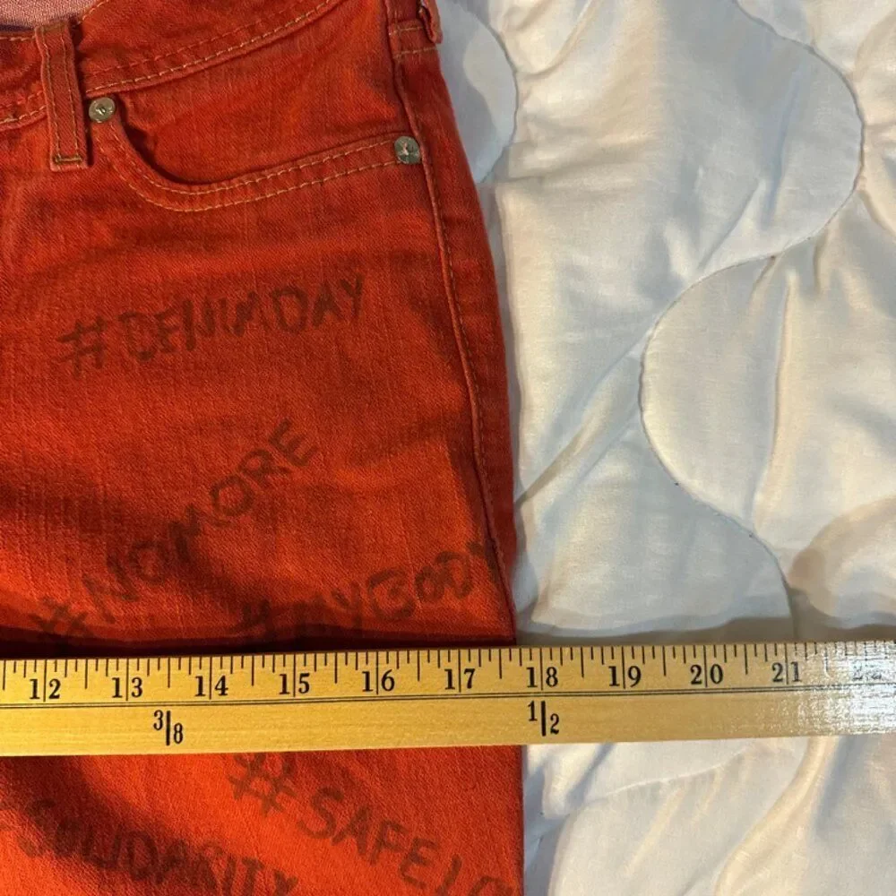 Hashtag True Religion Jeans Waist 30X29 Inches Straight Red